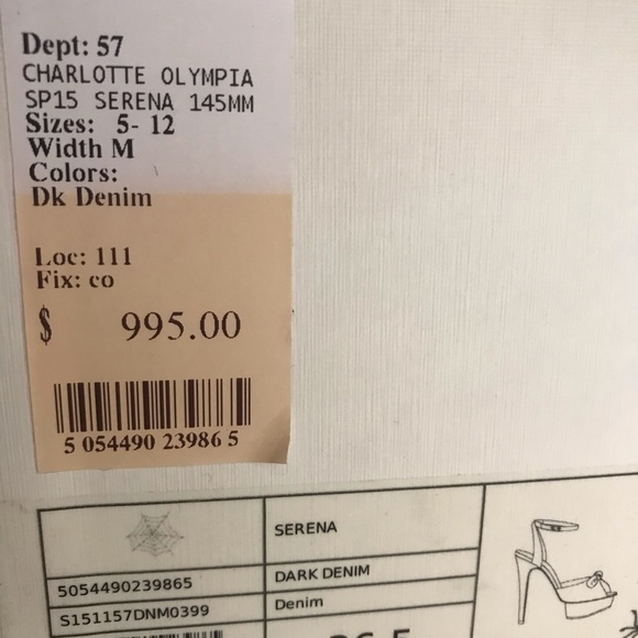 Charlotte Olympia Serena Denim Ankle-Wrap Sandal - Picture 7 of 7